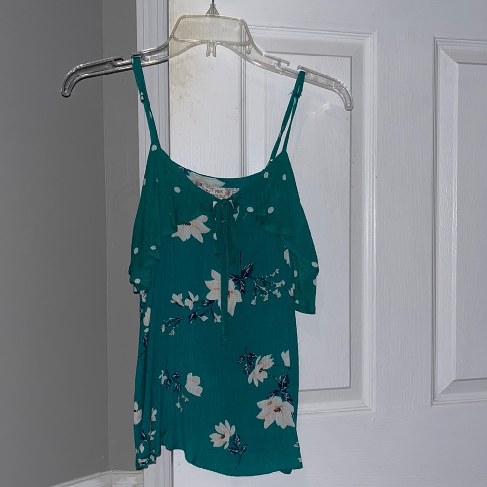 Green floral summer shirt. From Macys. Never worn.